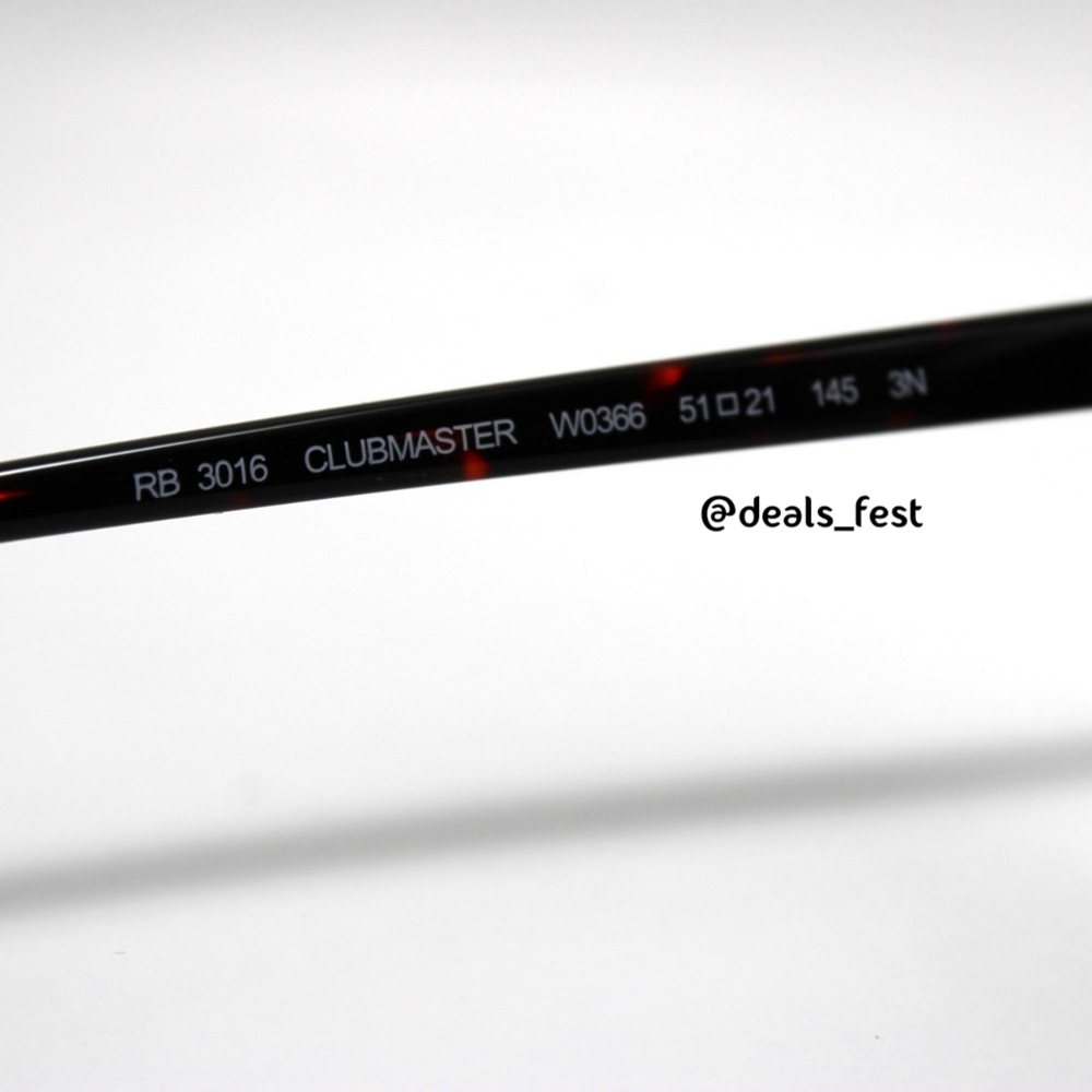 Model Display Ray-Ban Clubmaster Green G15 RB3016 Tortoise - Picture 14 of 17
